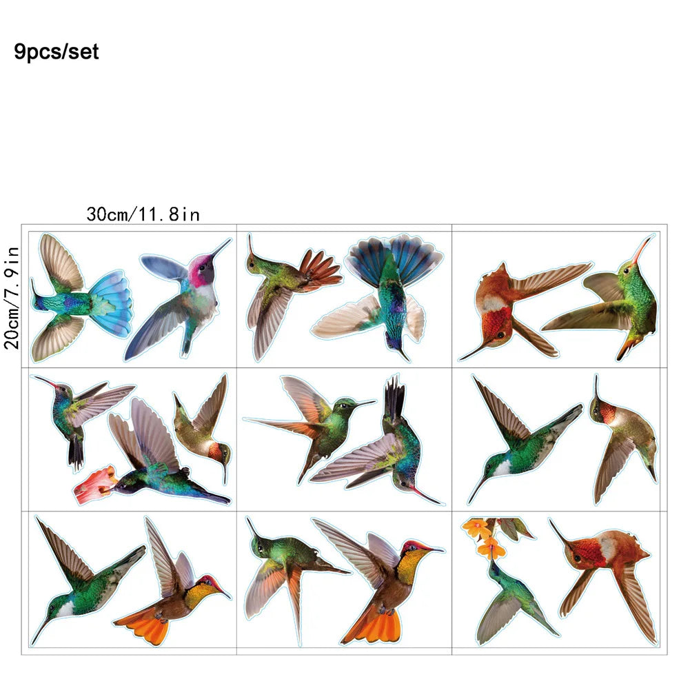 Hummingbird Window Stickers, Anti-Collision Window Clings Decals  Hummingbird Stickers Prevent Bird Strikes on Window Glass