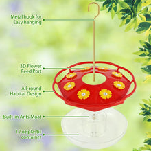 Hummingbird Feeder with 8 Feeding Hanging Bird Feeder Ant and Bee Proof,Flower Shape Hummingbird Feeder for Garden Outdoor