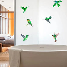 6PCS Hummingbird Sticker Glass Decal Electrostatic Glass Film Anti-Collision Window Cling To Prevent Birds Strikes Non Adhesive