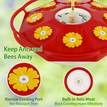 Hummingbird Feeder with 8 Feeding Hanging Bird Feeder Ant and Bee Proof,Flower Shape Hummingbird Feeder for Garden Outdoor