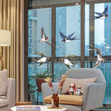 6PCS Hummingbird Sticker Glass Decal Electrostatic Glass Film Anti-Collision Window Cling To Prevent Birds Strikes Non Adhesive