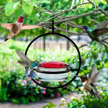 Metal Simple Hummingbird Feeder Hanging Round Mini Feeder With 4 Drinking Feeding Holes, For Hummingbirds