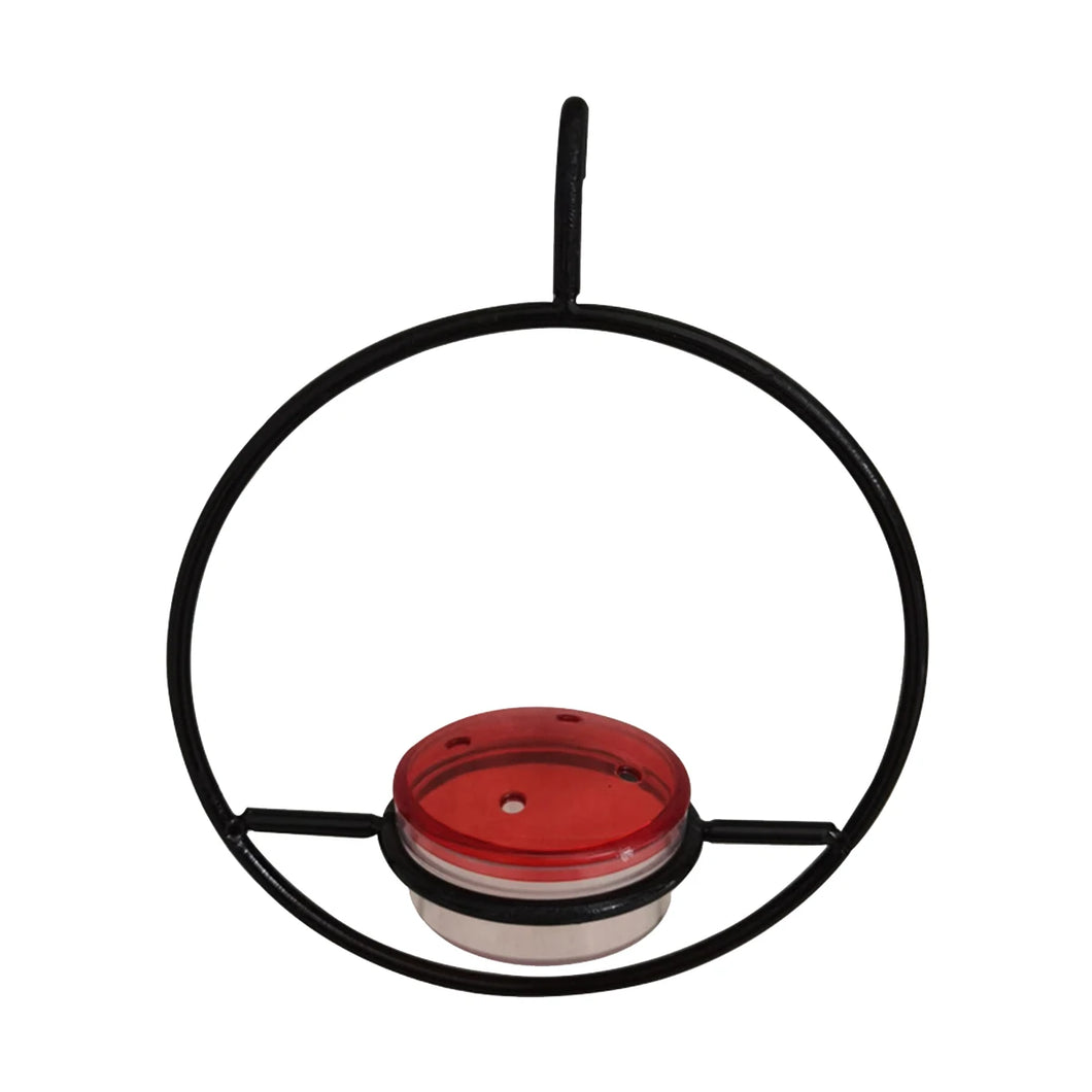 Metal Simple Hummingbird Feeder Hanging Round Mini Feeder With 4 Drinking Feeding Holes, For Hummingbirds