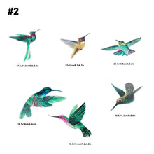 6PCS Hummingbird Sticker Glass Decal Electrostatic Glass Film Anti-Collision Window Cling To Prevent Birds Strikes Non Adhesive