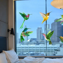 6PCS Hummingbird Sticker Glass Decal Electrostatic Glass Film Anti-Collision Window Cling To Prevent Birds Strikes Non Adhesive