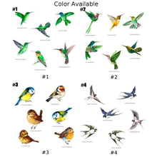 6PCS Hummingbird Sticker Glass Decal Electrostatic Glass Film Anti-Collision Window Cling To Prevent Birds Strikes Non Adhesive
